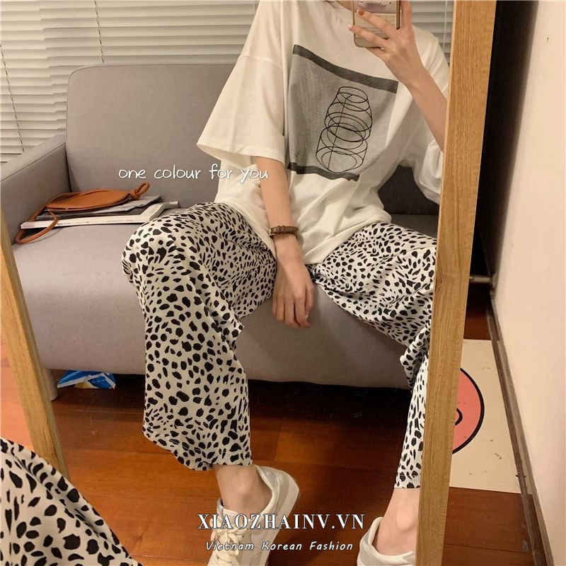Quần Ống Rộng Xiaozhainv Họa Tiết Da Báo Thời Trang Dành Cho Nữ | BigBuy360 - bigbuy360.vn