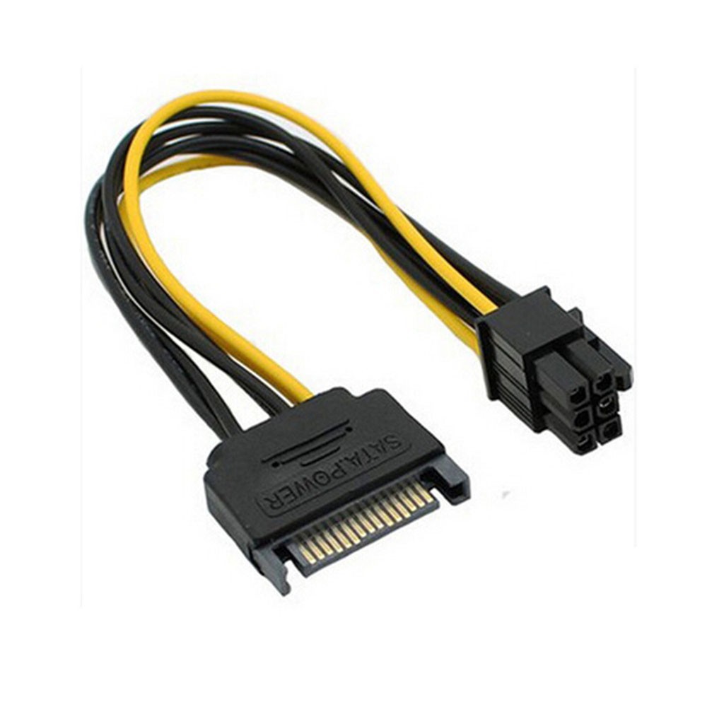 Dây cáp chuyển đổi nguồn điện PCI-E từ 15-Pin qua 6-pin SATA