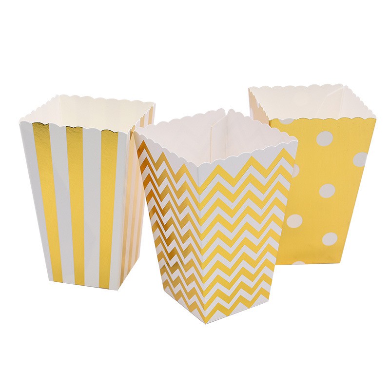 Set 6 hộp bỏng ngô, hộp popcorn trang trí bàn tiệc sinh nhật