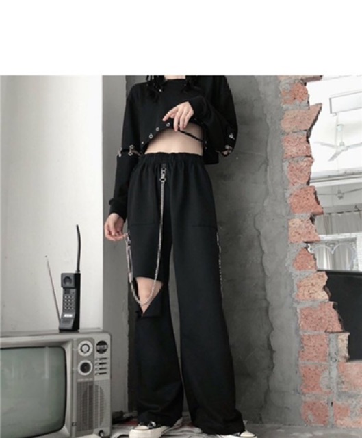 Set quần áo croptop ulzzang cá tính fashion 2020 KÈM ẢNH THẬT ( ảnh 8 )