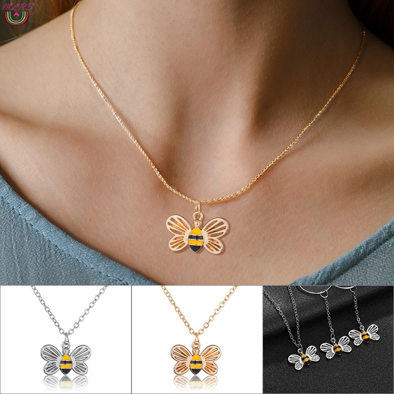 Vòng cổ Hợp Kim Kẽm Mặt Hình Con Ong Cho Nữ