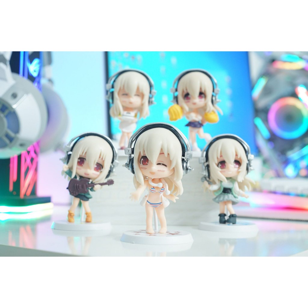 SET 5 MÔ HÌNH SUPER SONICO KUTE 9CM