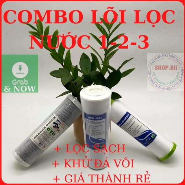 Bộ Lõi Lọc Nước 1-2-3 Hàng Chính Hãng Siêu Bền Giá Rẻ Lắp Cho Tất Cả Các Loại Máy Lọc Nước RO Trên Thị Trường Hiện Nay.