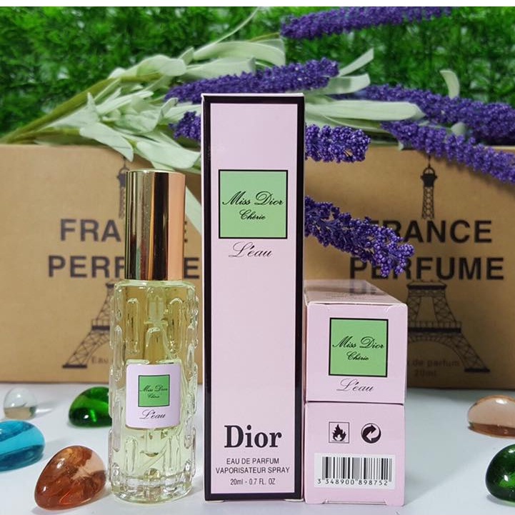Nước hoa mini Mis Di_or Xanh nữ chai 20ml dạng xịt- Mẫu 4D- Mùi Miss Di or xanh nữ chiết Pháp