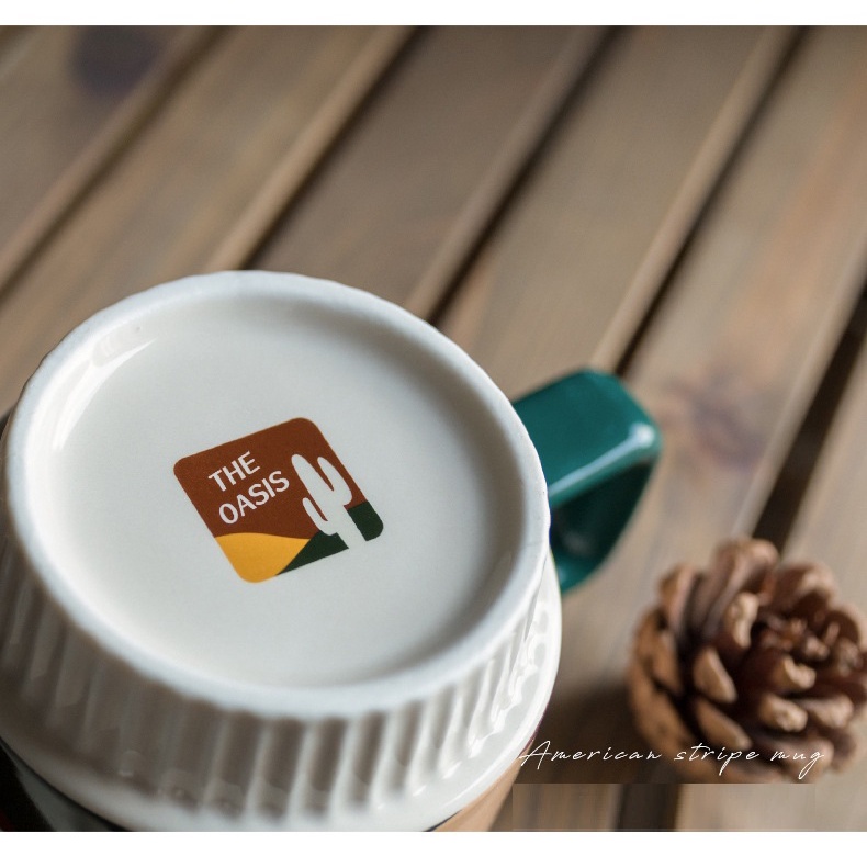 Cốc sứ uống trà, cafe cao cấp 320ml phong cách vintage