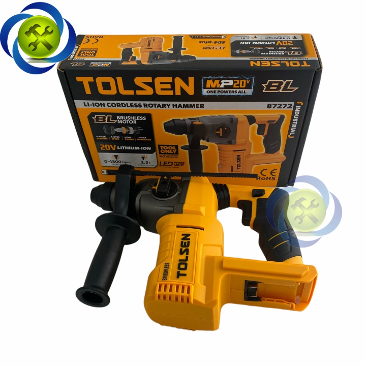 Thân máy khoan bê tông dùng Pin 20V động cơ không chổi than Tolsen 87272