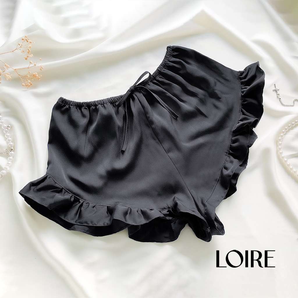 Quần Đùi Lụa Mặc Nhà Nữ Trơn Bèo Loirechic LQD02