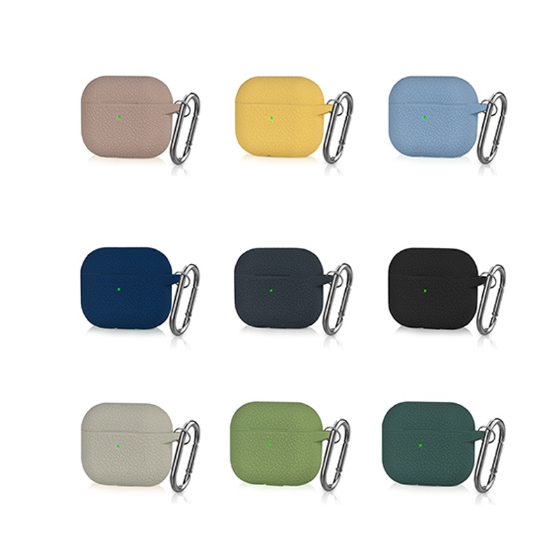 2021 New Cover for AirPods3 Litchi Texture Silicone Case Compatible with AirPods3gen Cover Earphone Cover for Apple AirPods Pro Cover AirPodsPro Cover AirPods2 gencase