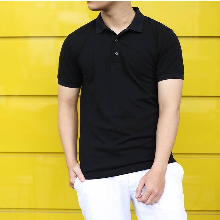 Áo thun nam polo tay ngắn vải trơn có cổ giá rẻ Áo Thun Nam Cổ Bẻ Ngắn Tay Trơn LAT005