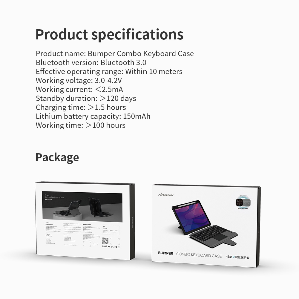 Ốp lưng Samsung Tab S8 Nillkin Có Bàn Phím Bluetooth Và Ngăn Đựng Bút Cảm Ứng ốp lưng Cho Samsung Galaxy Tab S8 5G