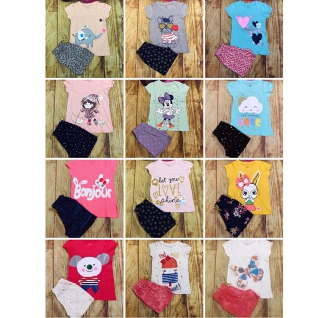Thanh lý bộ cotton bé gái size 4: 18-20kg