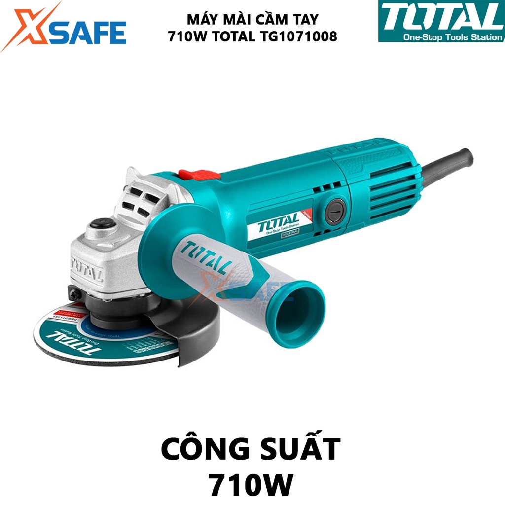 Máy mài góc TOTAL TG10710026 máy cắt kim loại công suất lớn 750W chính hãng an toàn gọn tay tuổi thọ cao [XTOOLs]