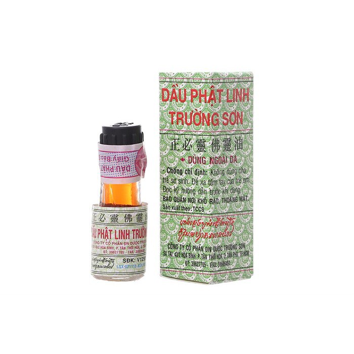 Dầu gió phật linh 1.5ml – Dùng xoa ngoài da khi cảm, ho, sổ mũi, nhức đầu, say nắng, trúng gió
