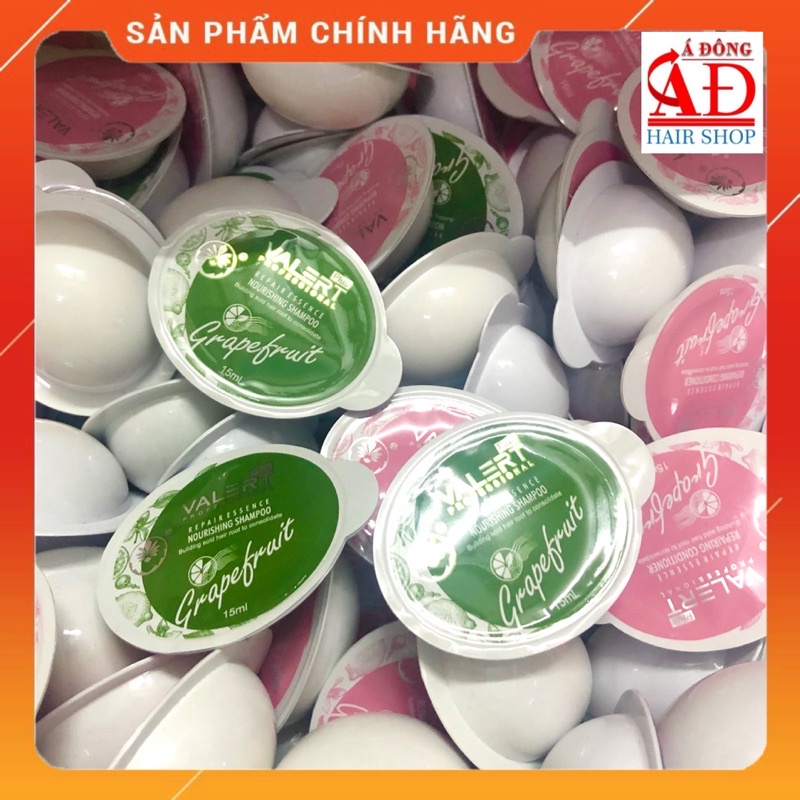 SET DẦU GỘI XẢ HẤP BƯỞI MINI VALERT GRAPEFRUIT CHÍNH HÃNG THỎI 15ML