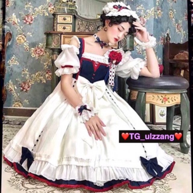 Fullset đầm LOLITA OP Bạch Tuyết Disney Sincerity chính hãng