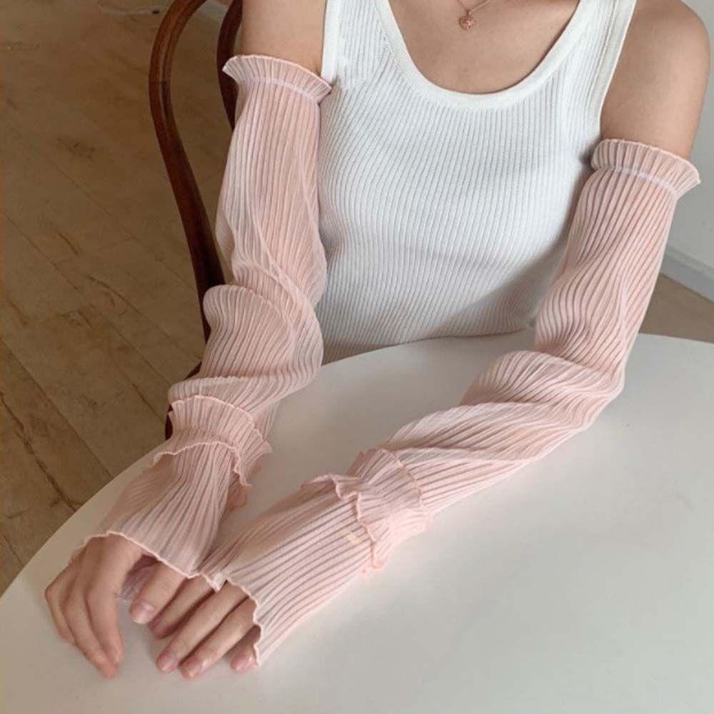 Bernardo Găng Tay Ren Lưới Bảo Vệ Cánh Tay Chống Tia UV Khi Lái Xe