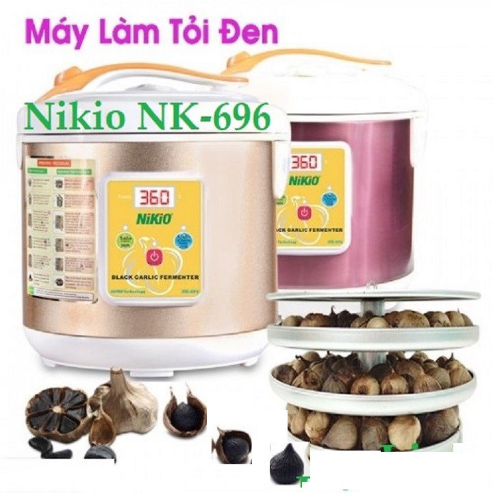 Máy làm tỏi đen Nhật Bản Nikio NK-696 -6 lít - Dòng cao cấp Vàng Gold/ Đỏ tím