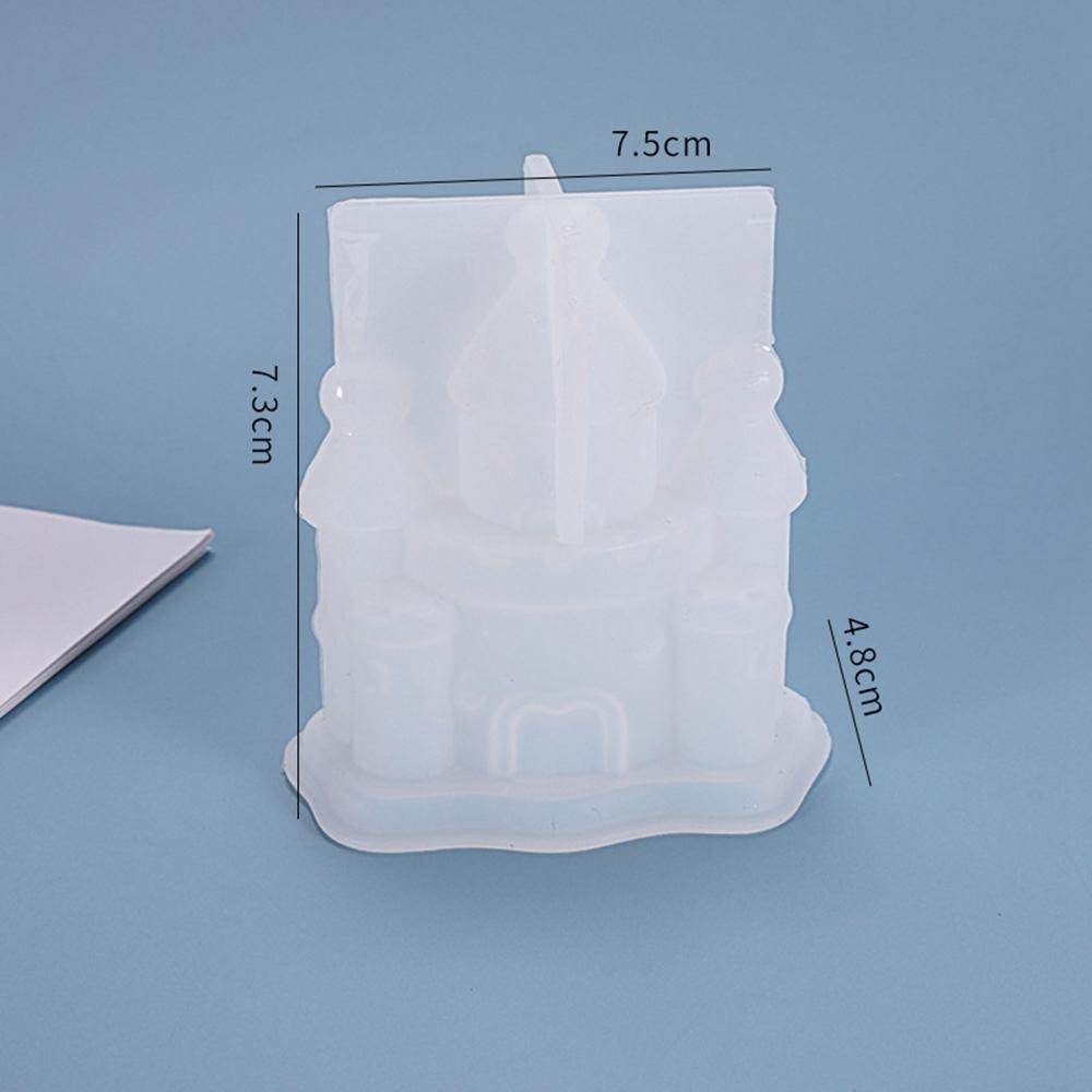 Khuôn silicone tạo hình lâu đài 3d trang trí bánh