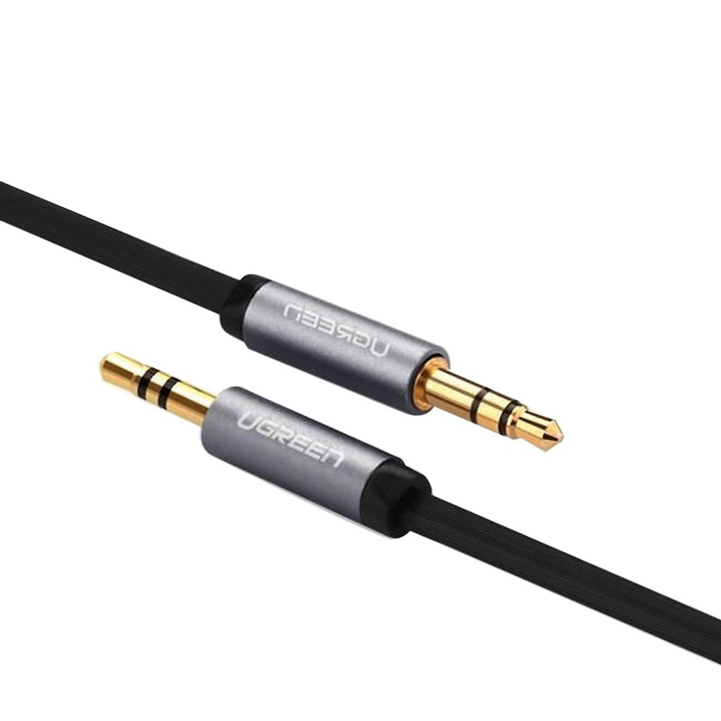 Cáp Audio 3.5mm Ugreen 10723 dài 0,5m màu đen dây dẹt chính hãng - Hapustore