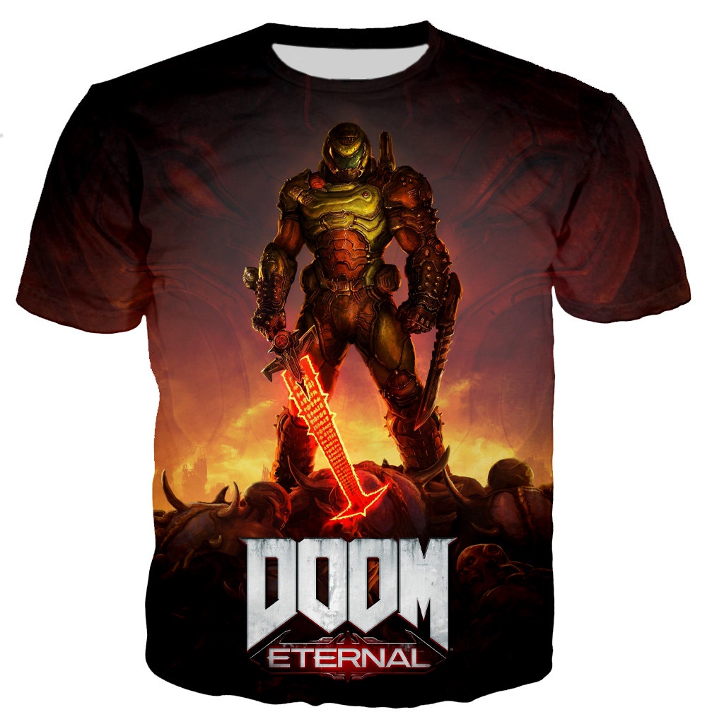 Áo Thun Cổ Tròn Oversize In Họa Tiết Game 3D Thời Trang Đường Phố Cho Nam Và Nữ