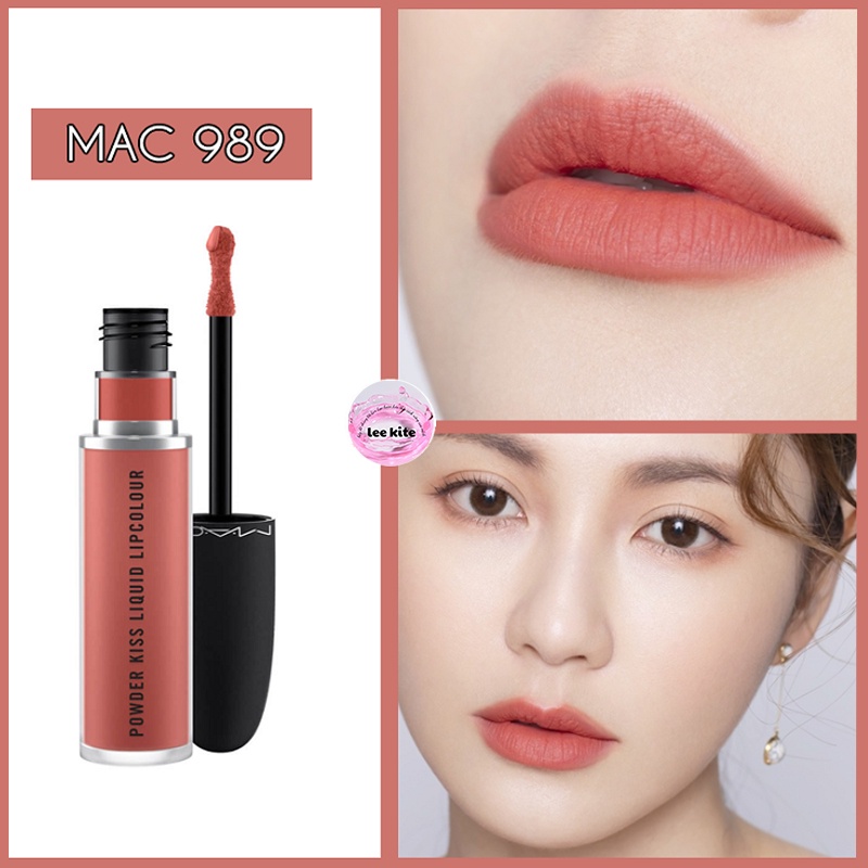 Son MAC 989 Mull It Over Cam Hồng Đất - Powder Kiss Liquid