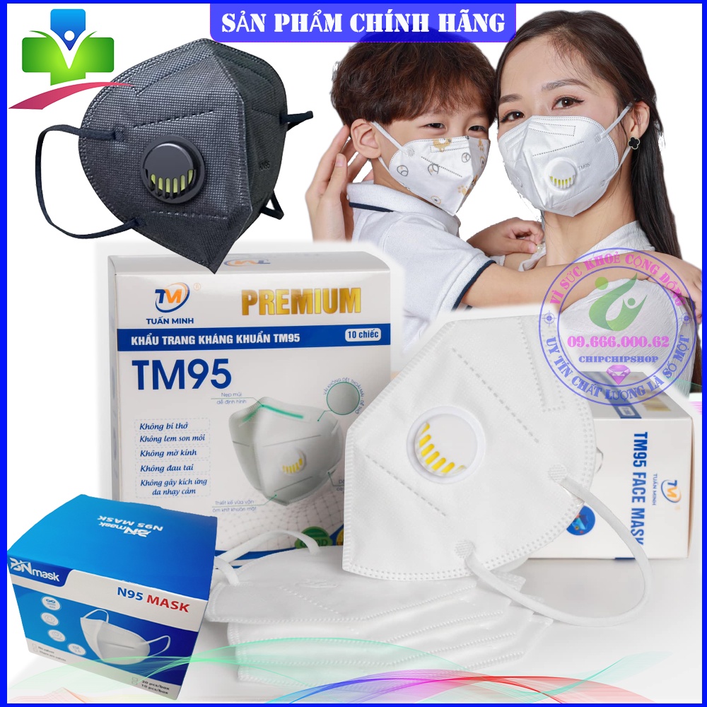 Khẩu trang N95 KN95 3M Mask kháng khuẩn chống bụi mịn 5 lớp có - không van y tế cao cấp 3D 4D 5D KF9