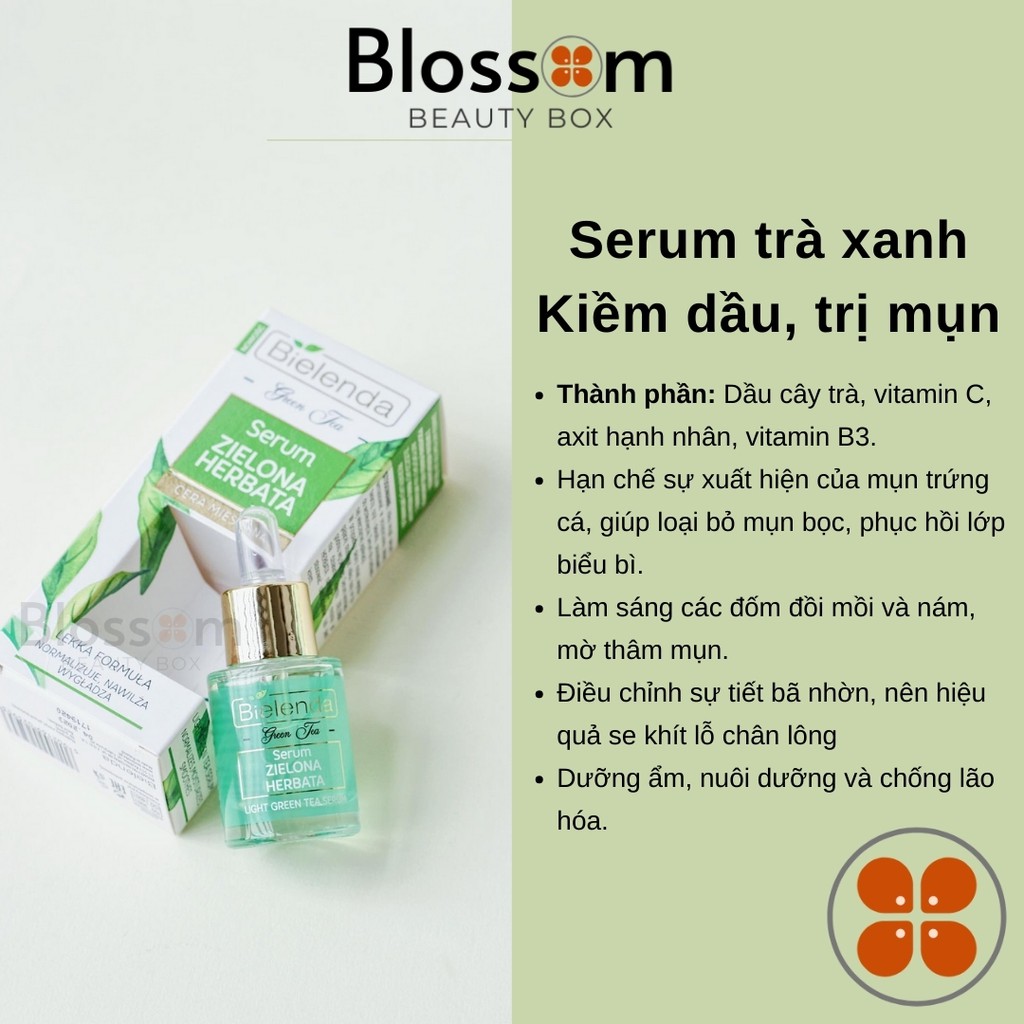 Kem dưỡng trà xanh da dầu mụn Bielenda Green tea