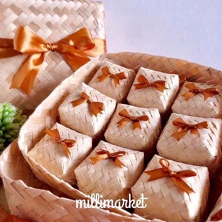 Tre tự nhiên- Hộp quà mini bằng tre/ hộp tre mini/ làn tre mini/giỏ tre mini -Mây tre đan việt