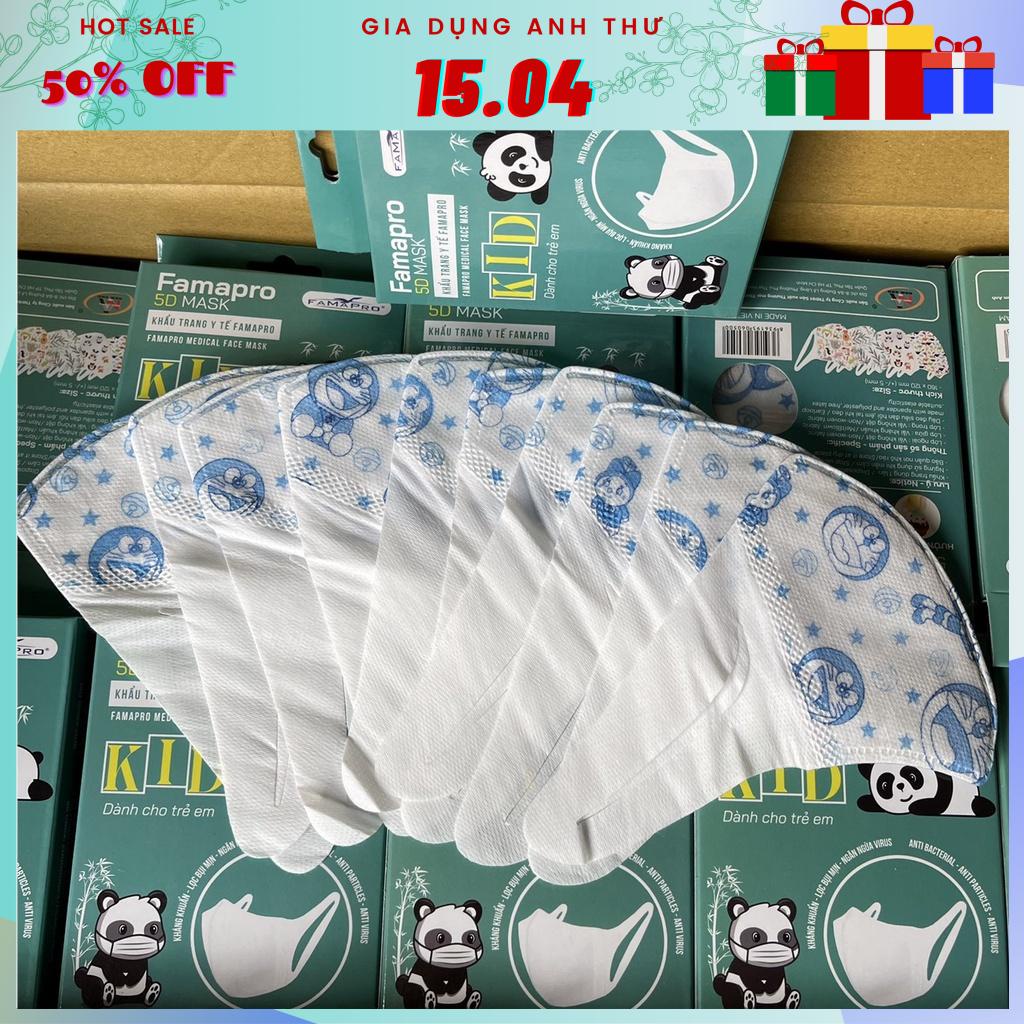 Set 10 Khẩu Trang 5D Cho Bé Famapro Thuộc Công Ty Nam Anh (10 cái 1 hộp)