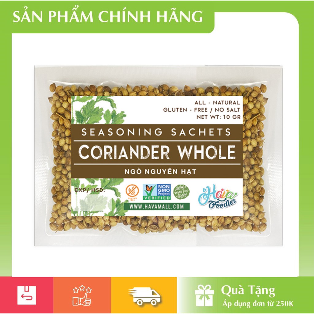 [HÀNG CHÍNH HÃNG] Hạt Ngò Khô Gói 10gr - Coriander Whole