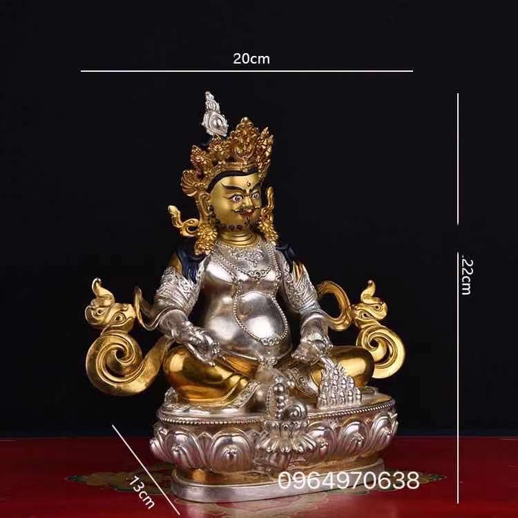 Tượng đồng Tây Tạng - Hoàng Thần Tài 22cm