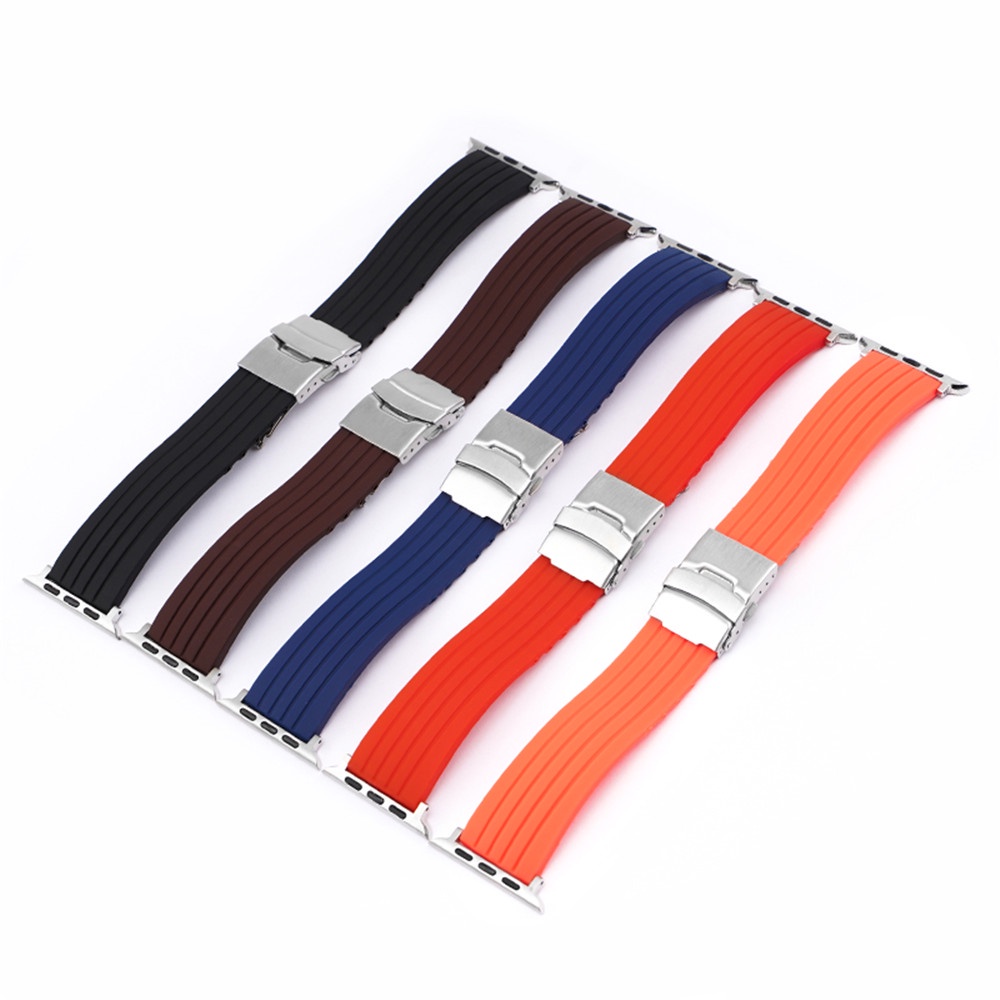 Dây Cao Su Thay Thế Cho Đồng Hồ Thông Minh Apple Watch Series 3 6 5 4 SE 7 45mm 41mm