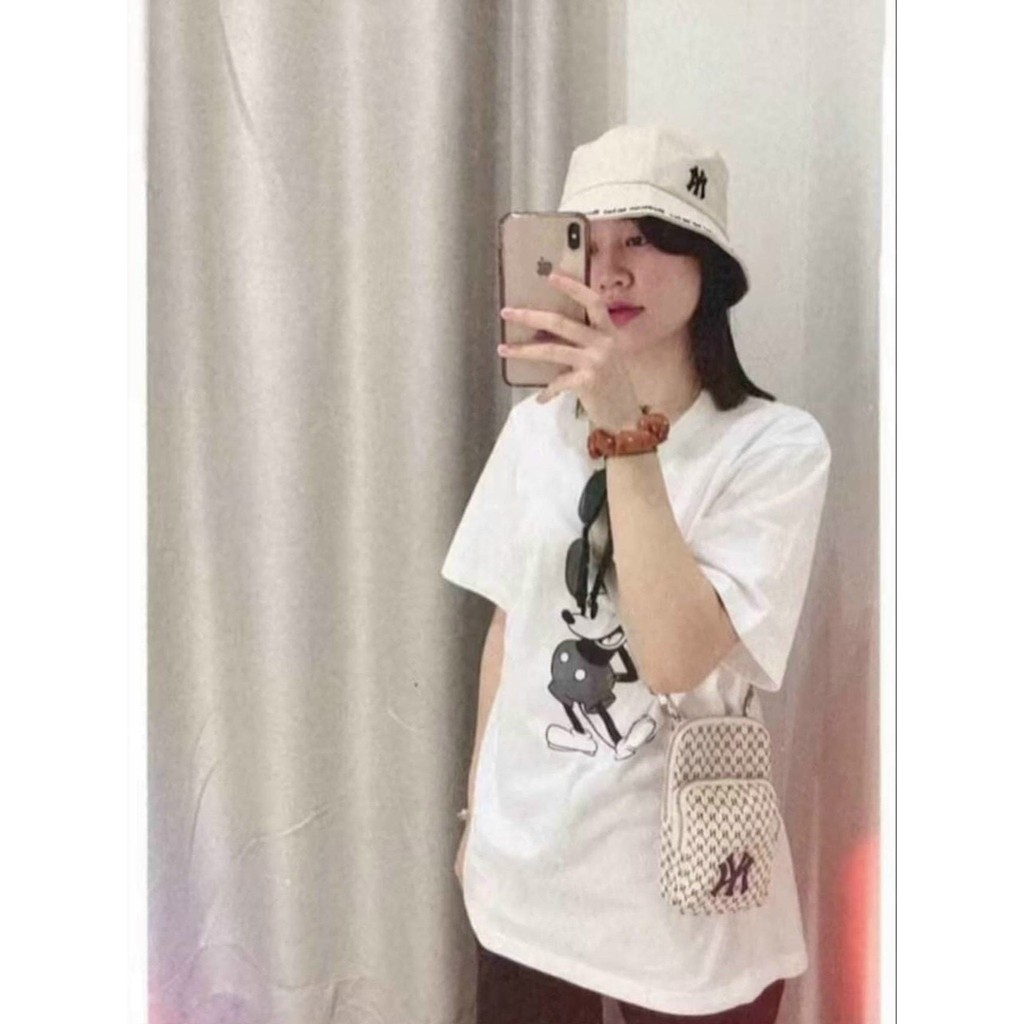 Áo thun nữ phông  in hình Mickey hàng xuất dư 100 % cotton mềm mịn