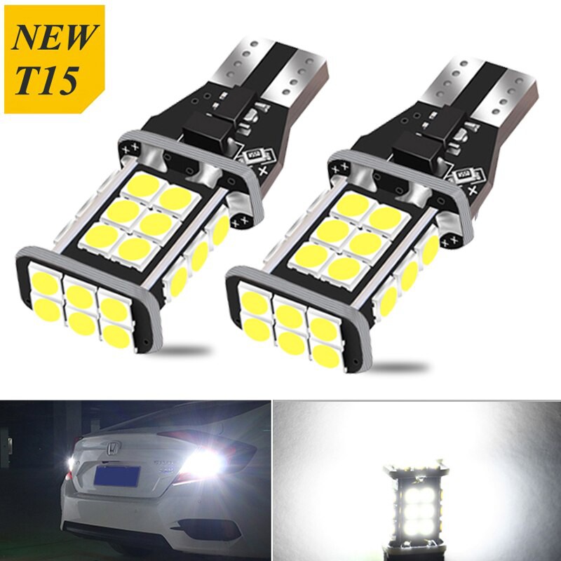 Đèn LED T15 921 912 W16W T10 Dùng Thay Thế Chiếu Hậu, Đèn Lùi, Xi Nhan Xe Máy, Ô Tô 24 Mắt Chip 3030