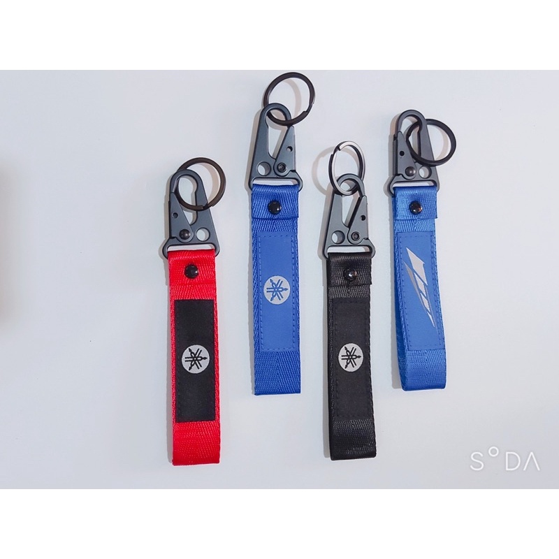 Móc khoá dây cho tất cả hãng xe Honda yamaha .....Móc bằng thép không gỉ , logo vải thêu