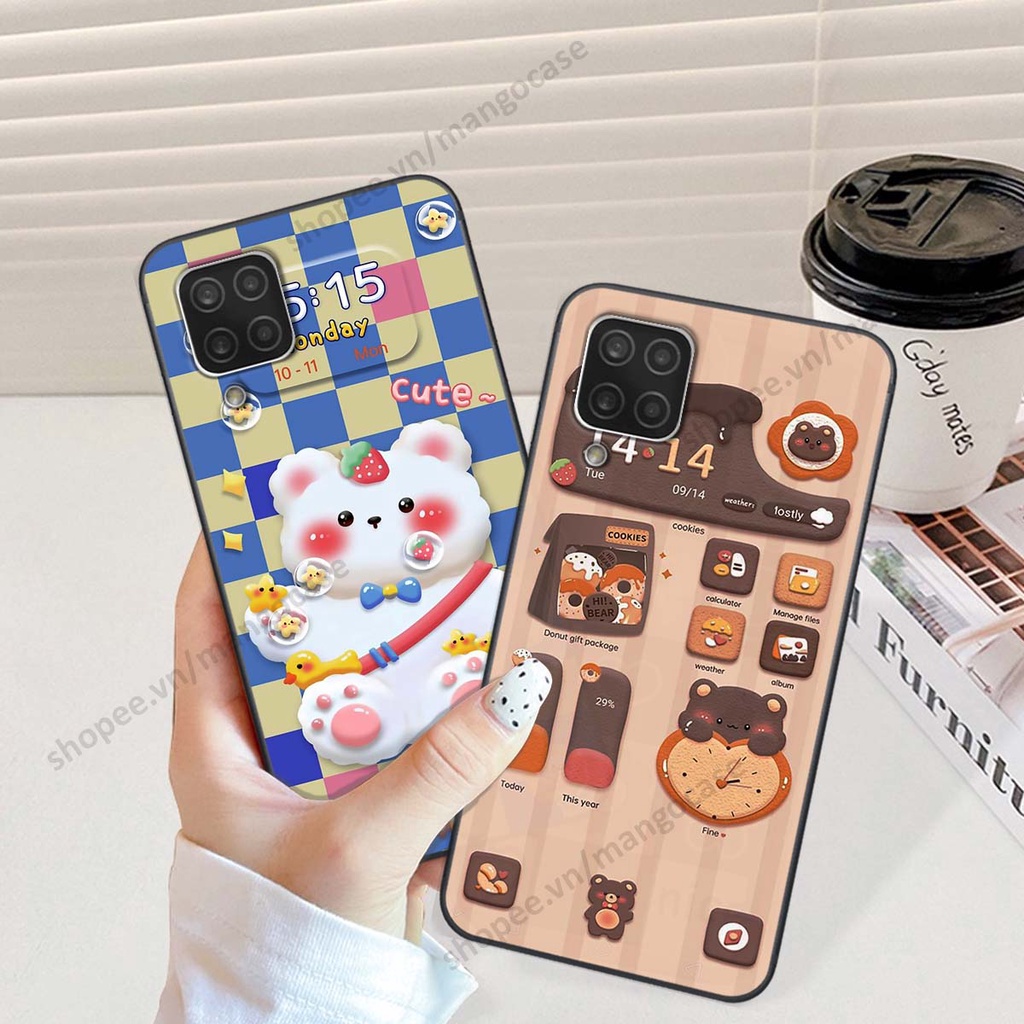 Ốp lưng Samsung A12 / M12 hình gấu, thỏ, đồng hồ cute dễ thương