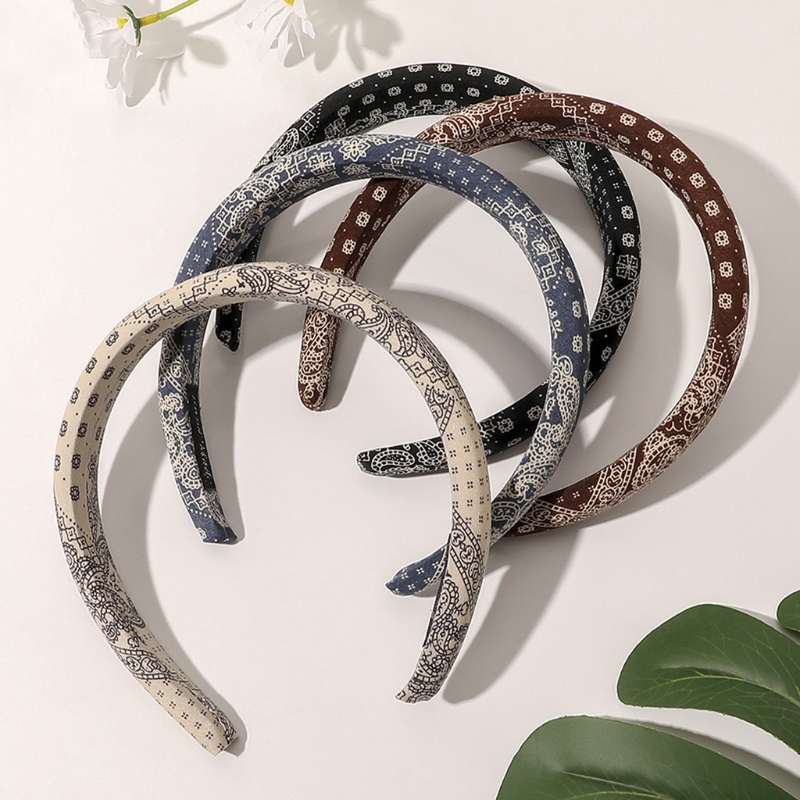 Băng Đô Turban Bản Rộng Co Giãn In Họa Tiết Phong Cách Bohemian Cổ Điển Dùng Làm Đạo Cụ Chụp Ảnh