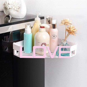 Kệ góc dán tường nhà bếp nhà tắm chữ LOVE - Nhà Mỵ Shop