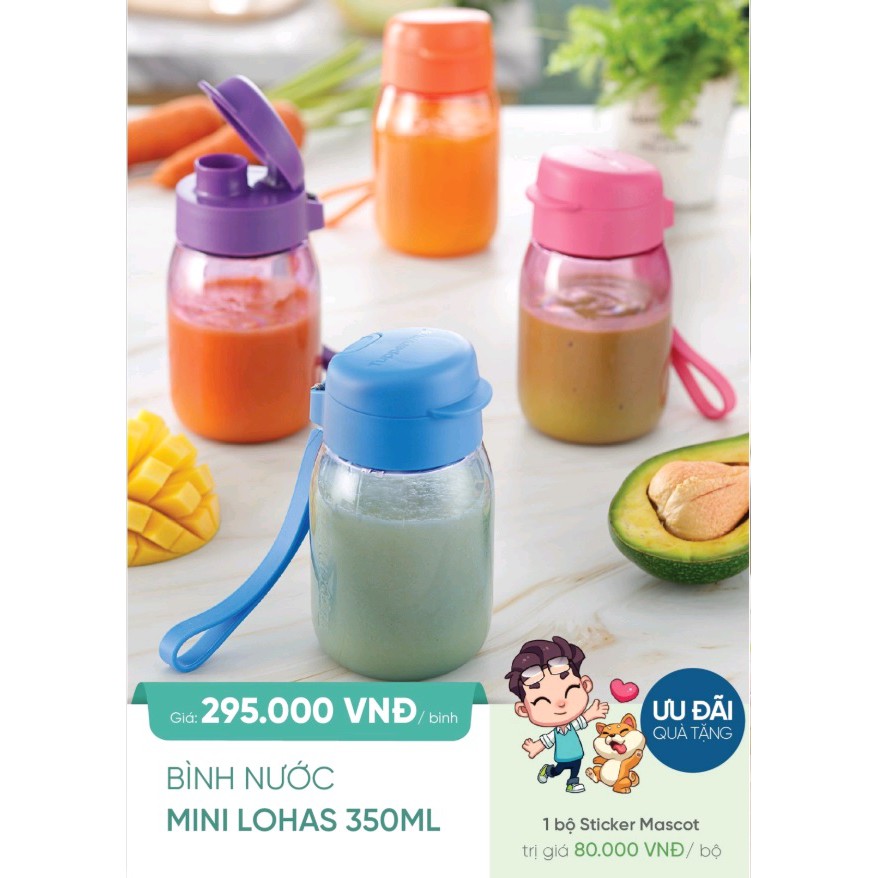 Bình nước Tupperware Mini Lohas 350ml