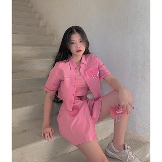 Set Natthy Crystal 1 màu hồng NATTHY STYLE
