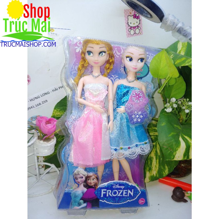 đồ chơi trẻ em bộ đôi búp bê Frozen khớp cao cấp