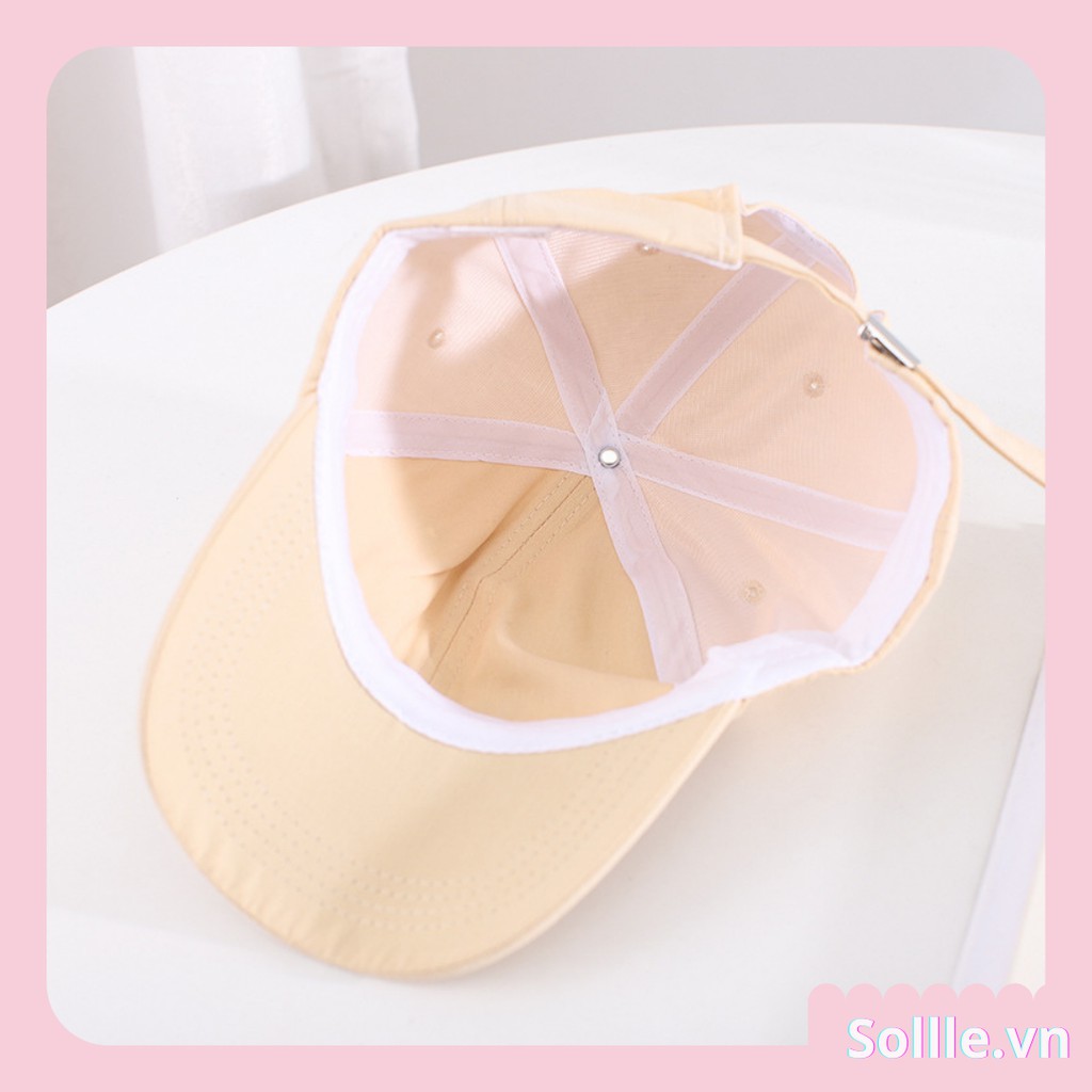 Mũ lưỡi trai Unisex thêu chữ Memorie, nón kết nữ phong cách Hàn Quốc Sollle M01L