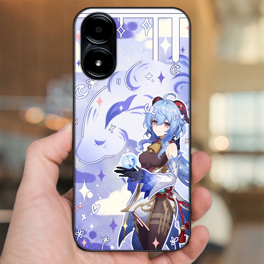 Ốp lưng Vivo Y02s viền đen in hình Ganyu Genshin Impact