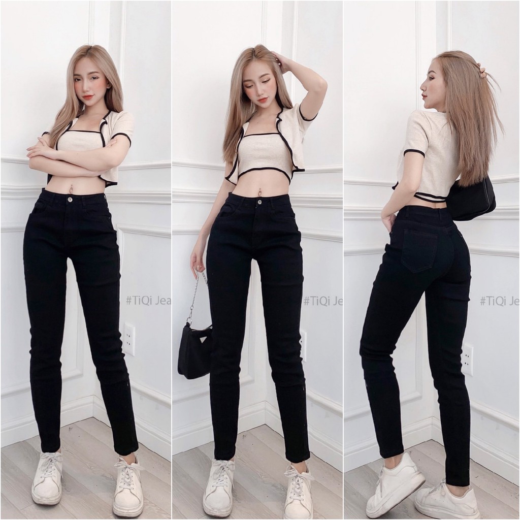 Quần Jeans siêu co giãn đen cao cấp TiQi Jeans | BigBuy360 - bigbuy360.vn