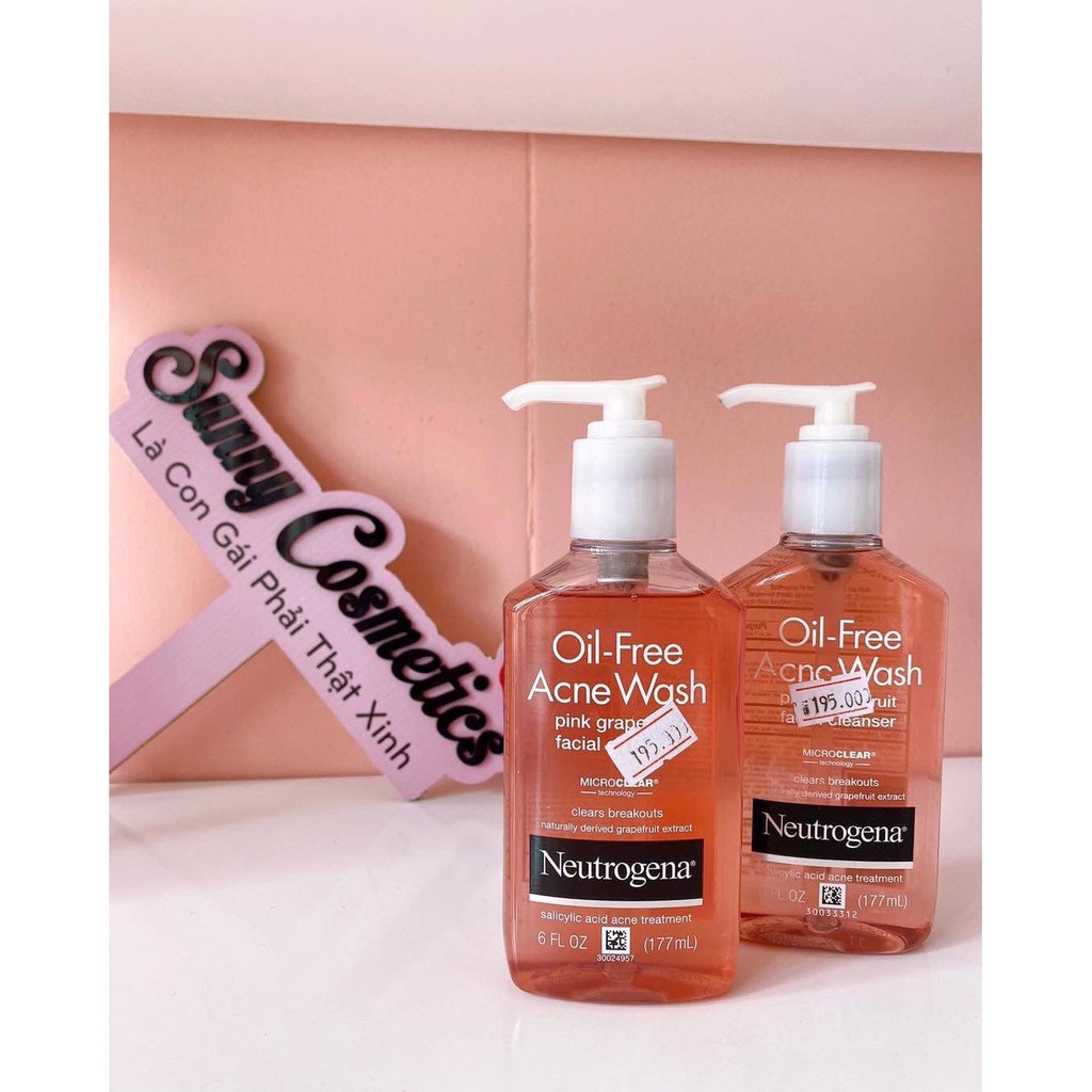 Sữa Rửa Mặt Neutrogena Oil Free Acne Wash Pink Grapefruit Facial Cleanser