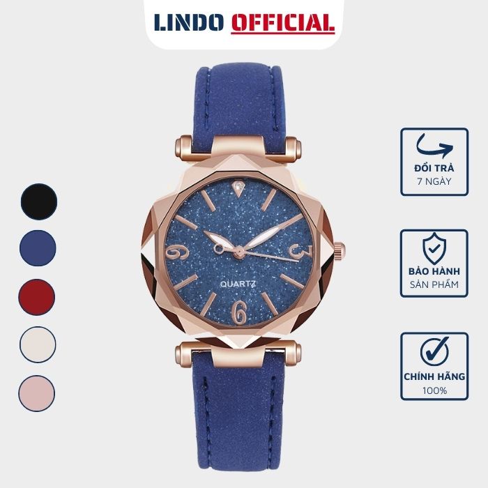 Đồng hồ nữ dây da lộn D-ZINER ND21 thời trang giá rẻ học sinh sinh viên chính hãng