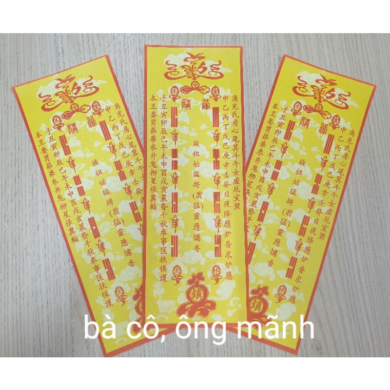100 phù cốt bát hương thổ công, gia tiên, bà cô ông mãnh, thần tài