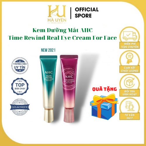 Kem Mắt , Kem Dưỡng Mắt AHC Time Rewind Real Eye Cream For Face,Ngăn Ngừa Nếp Nhăn,Loại Bỏ Quầng Thâm Full30ml-Mini12ml