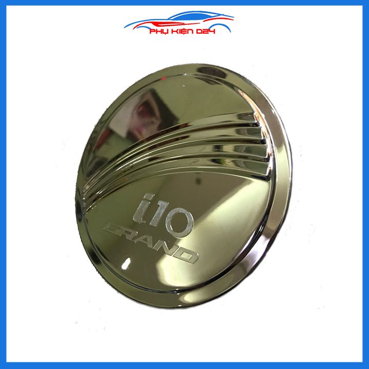 Ốp nắp bình xăng Grand i10 2014-2015-2016-2017-2018-2019 Sedan mạ crom chống trầy trang trí ô tô