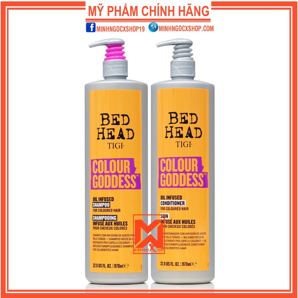 Dầu gội xả tigi cho tóc nhuộm TIGI COLOUR GODDESS 970ml chính hãng